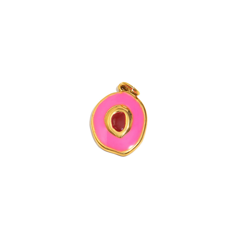 18K Gold Plated Stainless Steel Fruit Charm Bar