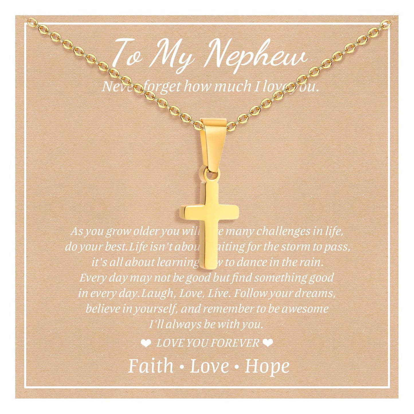 Minimalist Cross Stainless Steel Curb Chain Necklace Unisex
