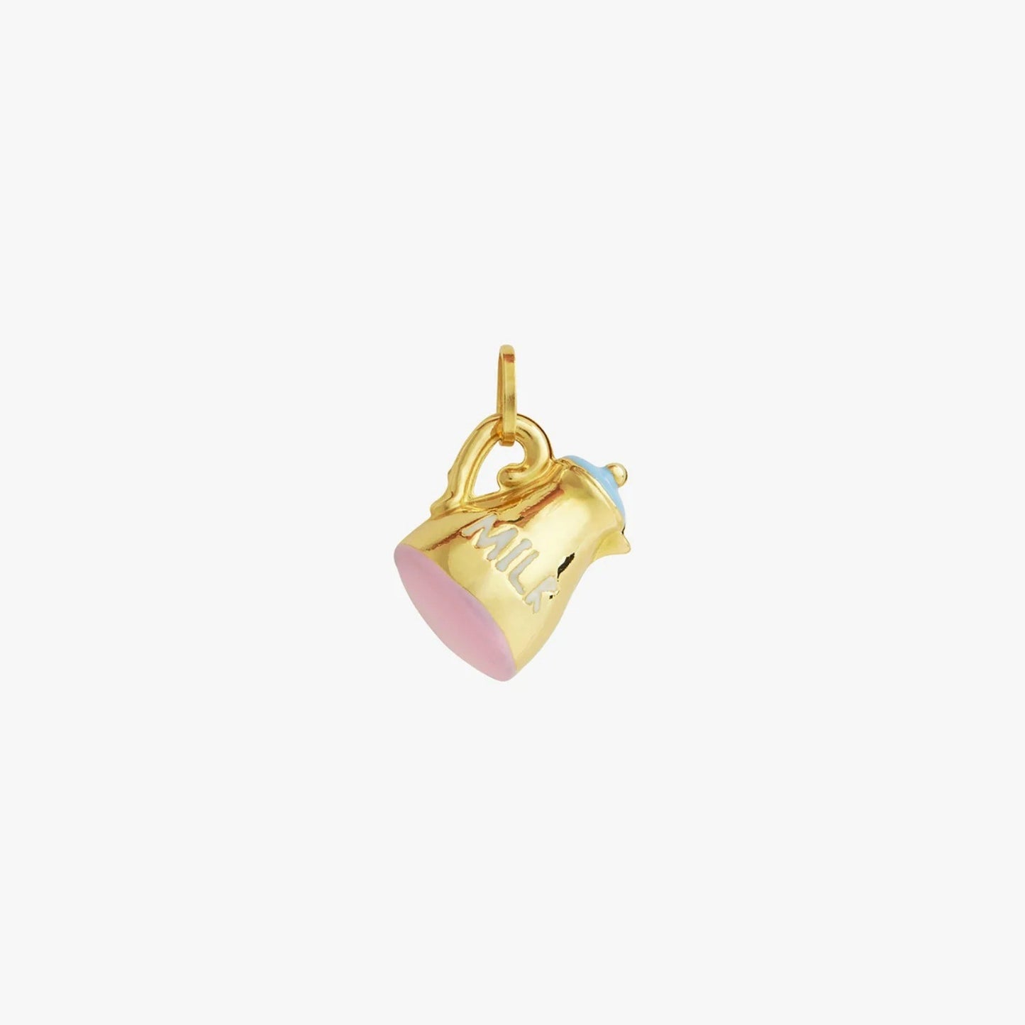Vintage 18K Gold Plated Stainless Steel Bear Charm Bar with Adjustable Chain