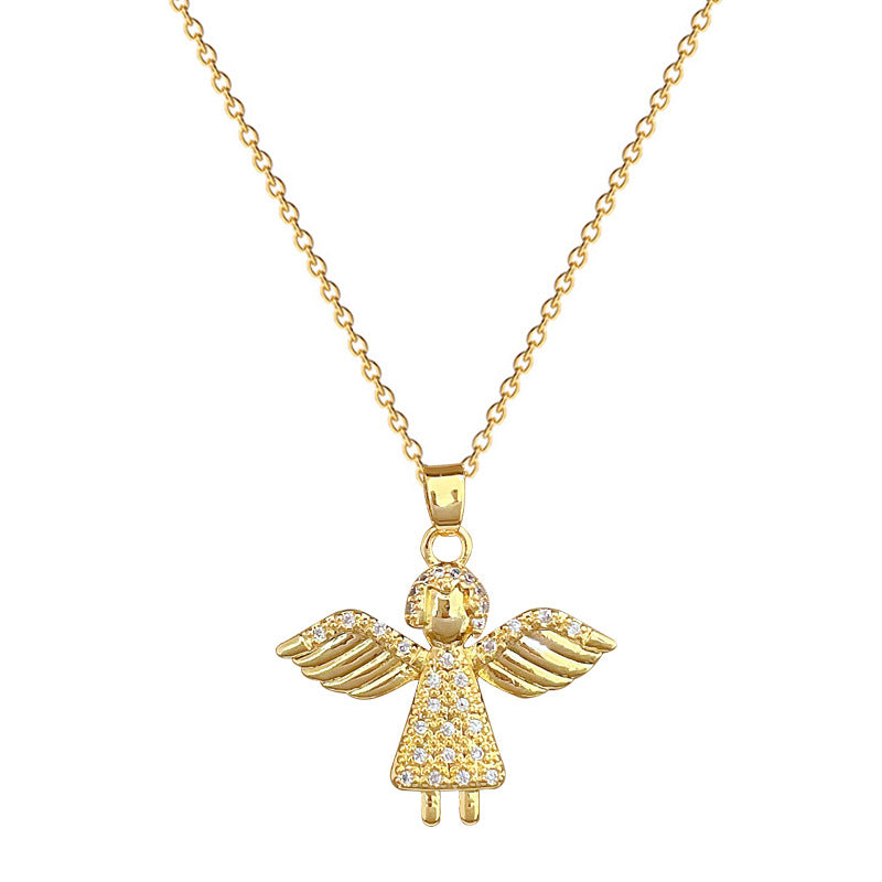 Collana di lusso con ciondolo geometrico di strass per uomo e donna, catena in acciaio al titanio