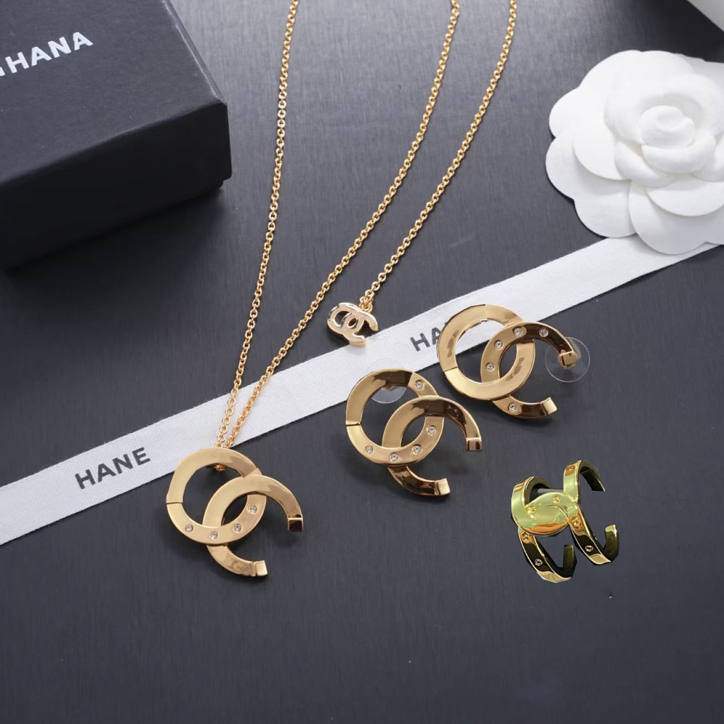 Sweet Gold Plated Brass Letter Necklace for Women