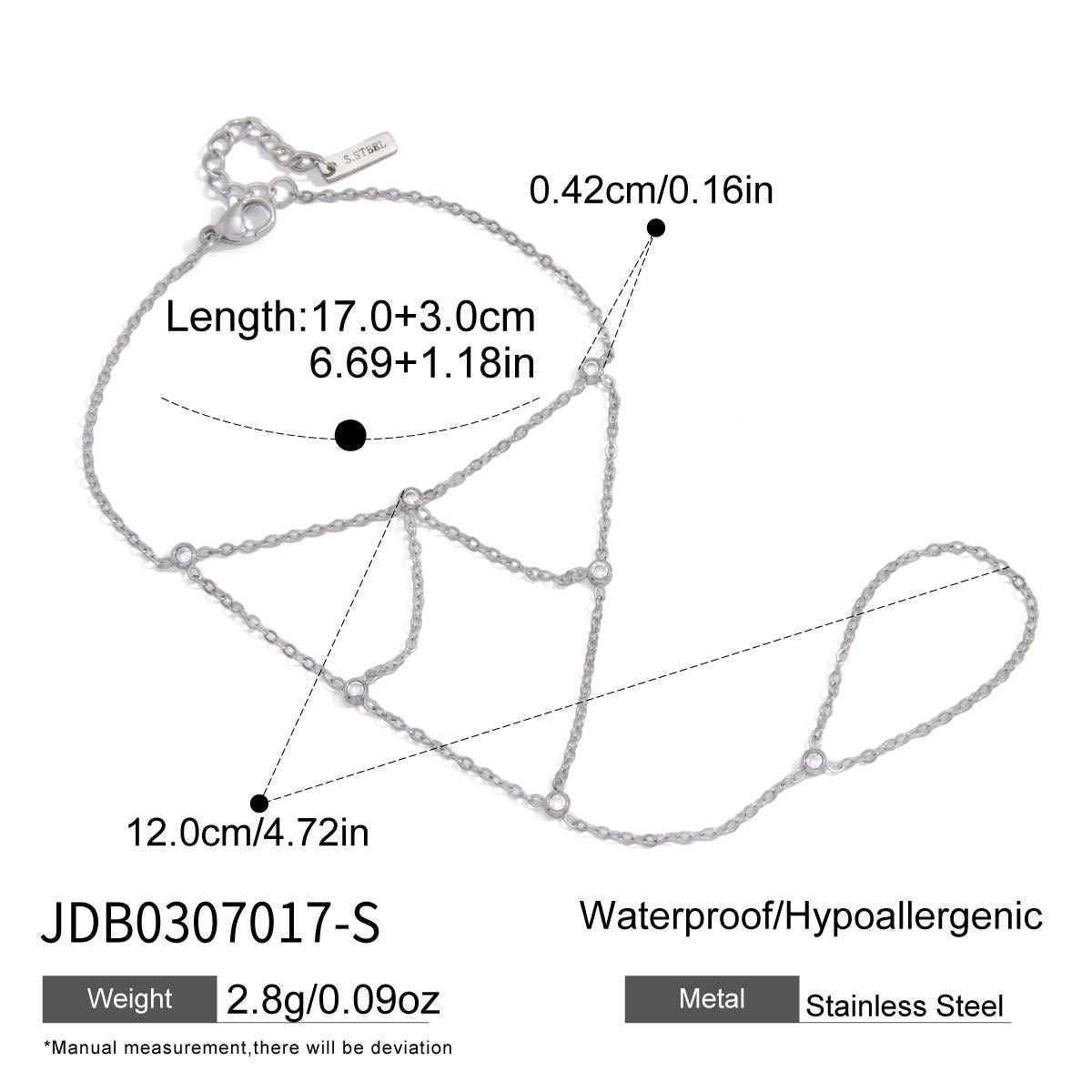 Minimalist Geometric Round Stainless Steel Plated Link Bracelet for Women