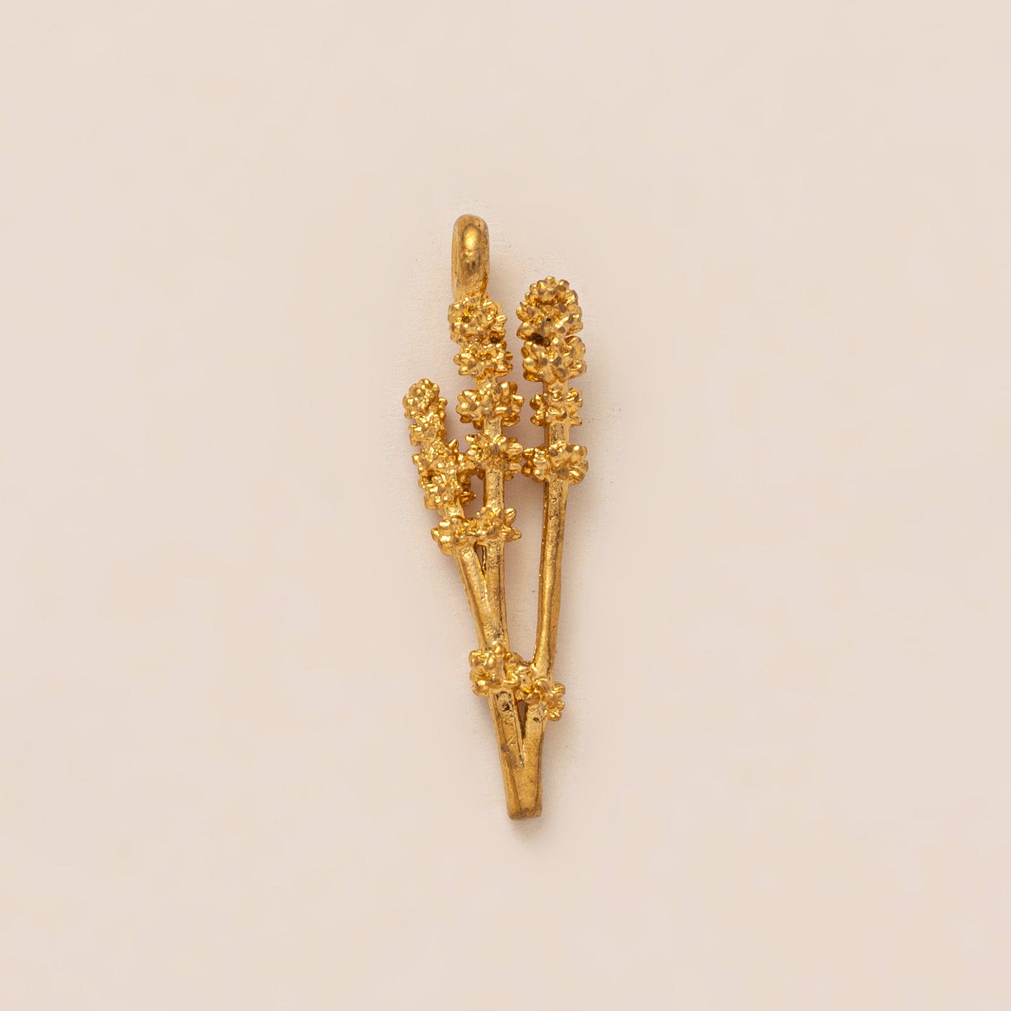 18K Gold Plated Stainless Steel Whisk Pendant Necklace with Cable Chain