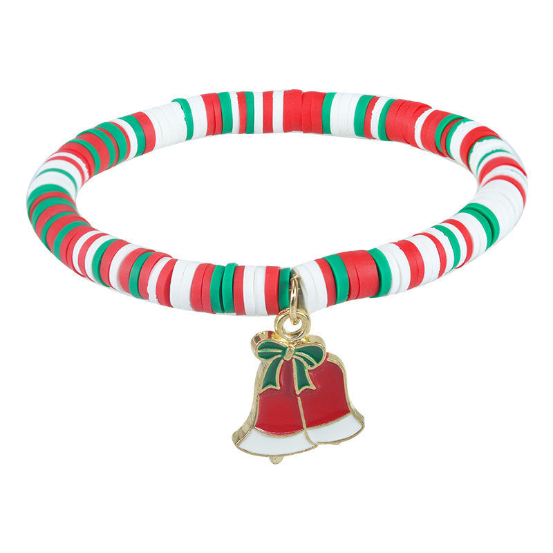 Christmas Letter Alloy Charm Bar Bracelet Unisex DIY Handmade