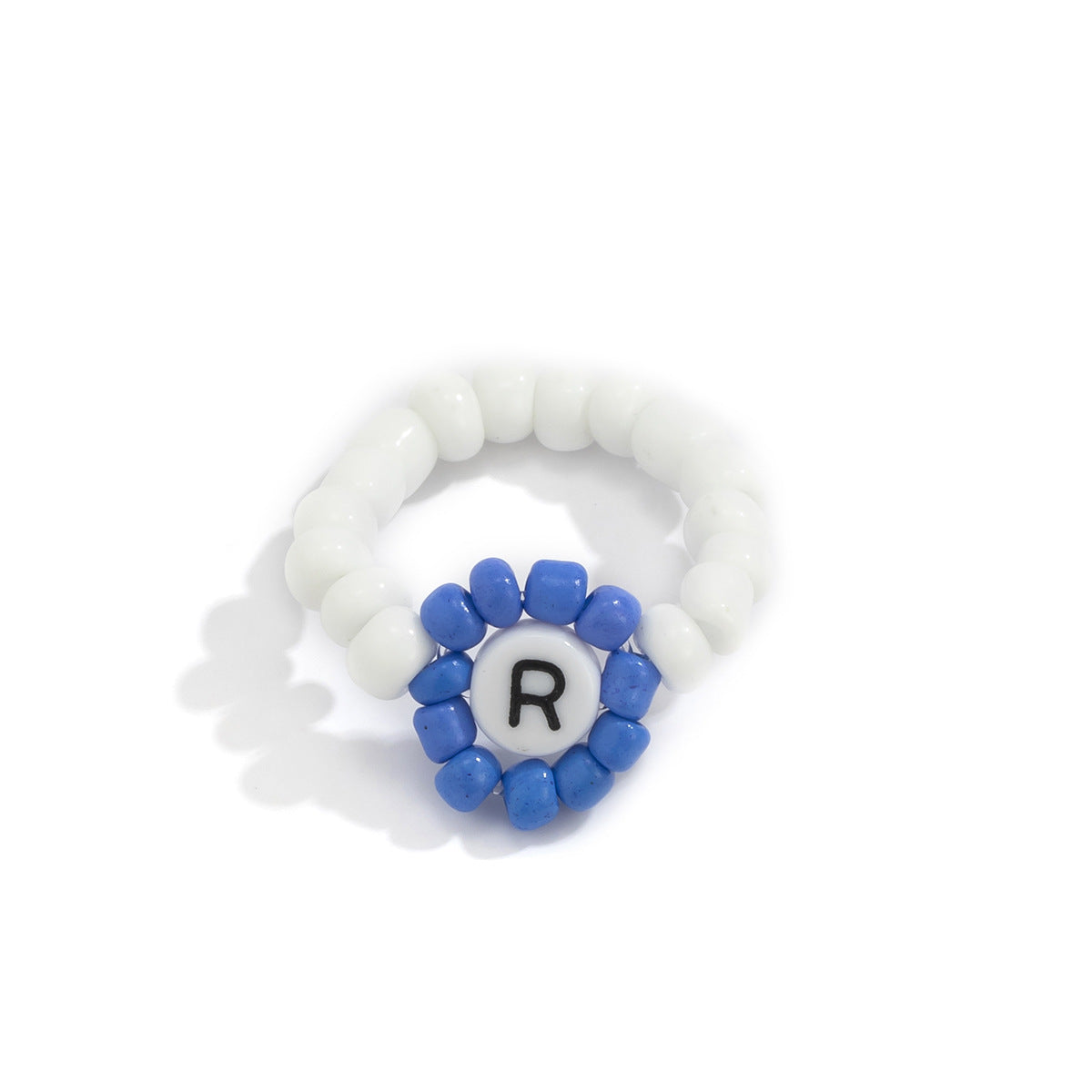 Sweet Minimalist Acrylic Letter Beaded Necklace Plated Ball Chain Floral