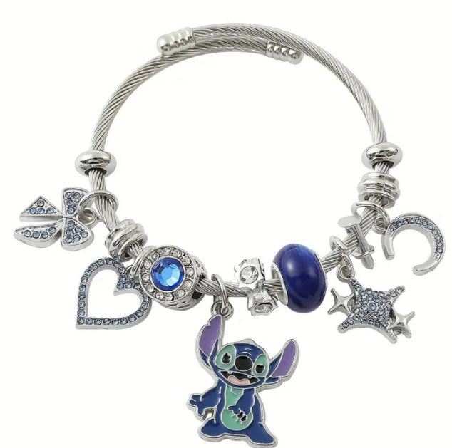 Collana con ciondolo di Stitch in resina per donna e coppia, design a stella, gioielli artigianali e minimalisti