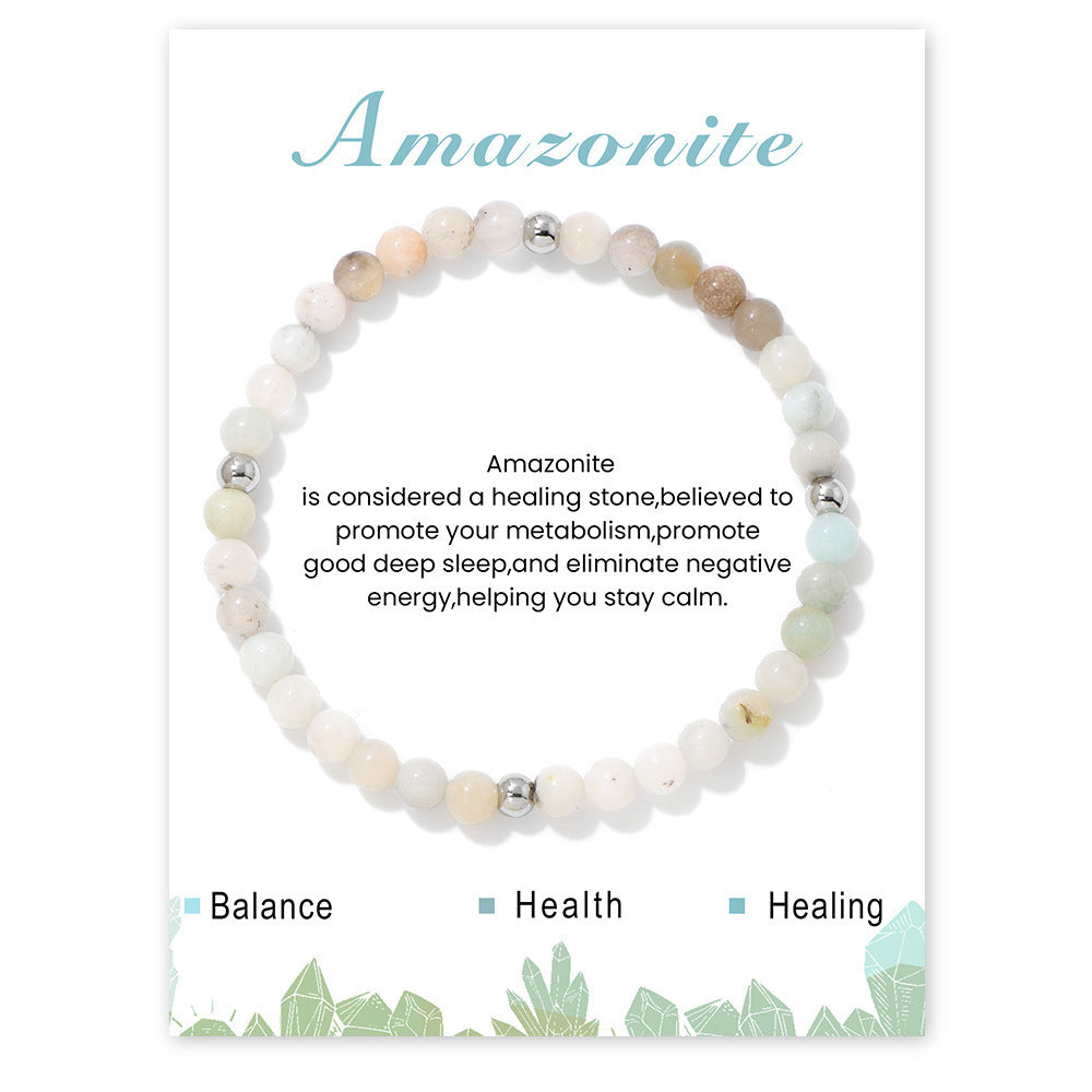 Elegant Sweet Hand-woven Geometric Stone Beaded Bracelet for Women