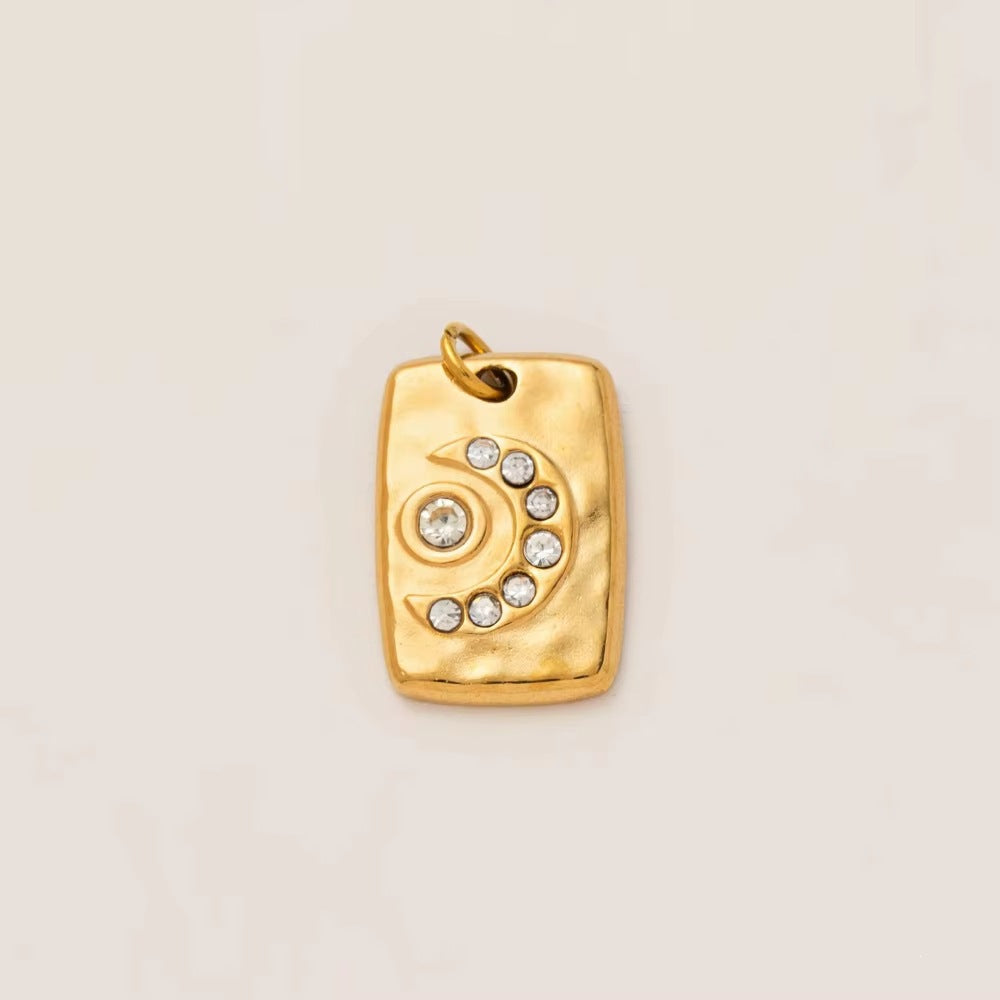 Vintage 18K Gold Plated Stainless Steel Star Moon Sun Cloud DIY Charm Bar