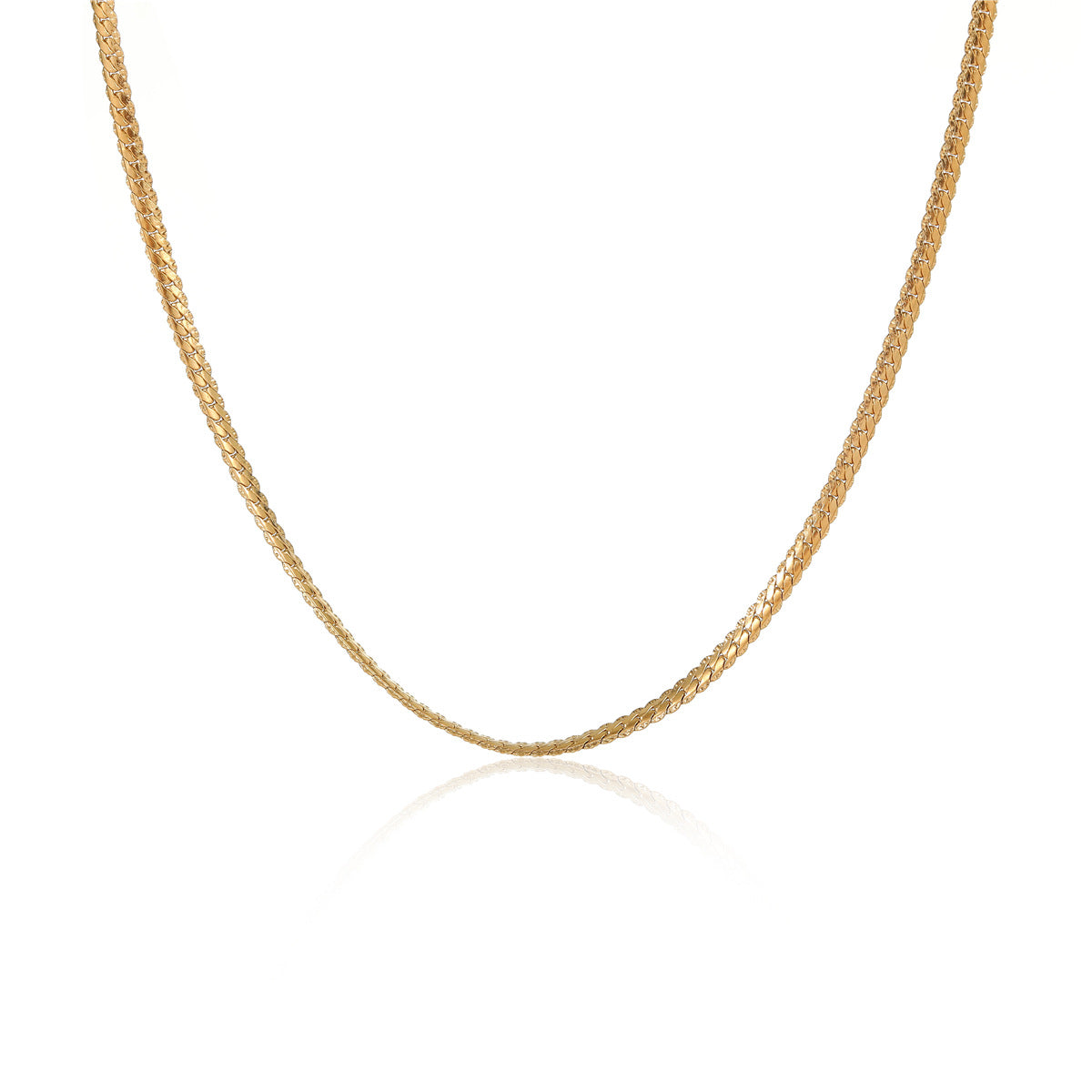 Collana Minimalista in Acciaio Inossidabile con Finitura Placcata per Uomo e Donna