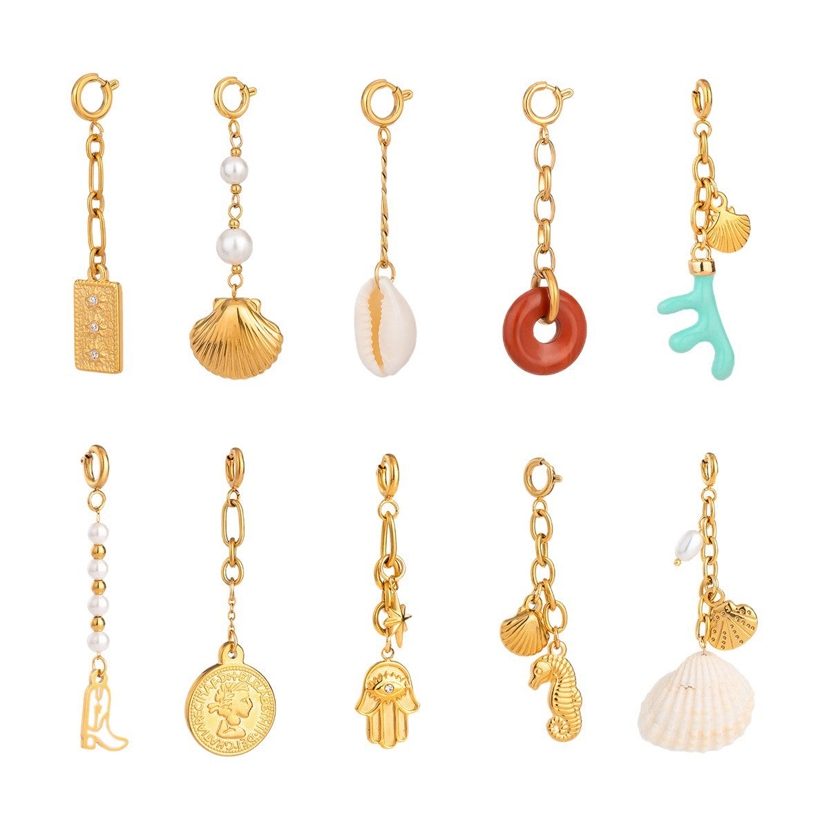 18K Gold Plated Stainless Steel Titanium Steel Bikini Charm Bar Connector