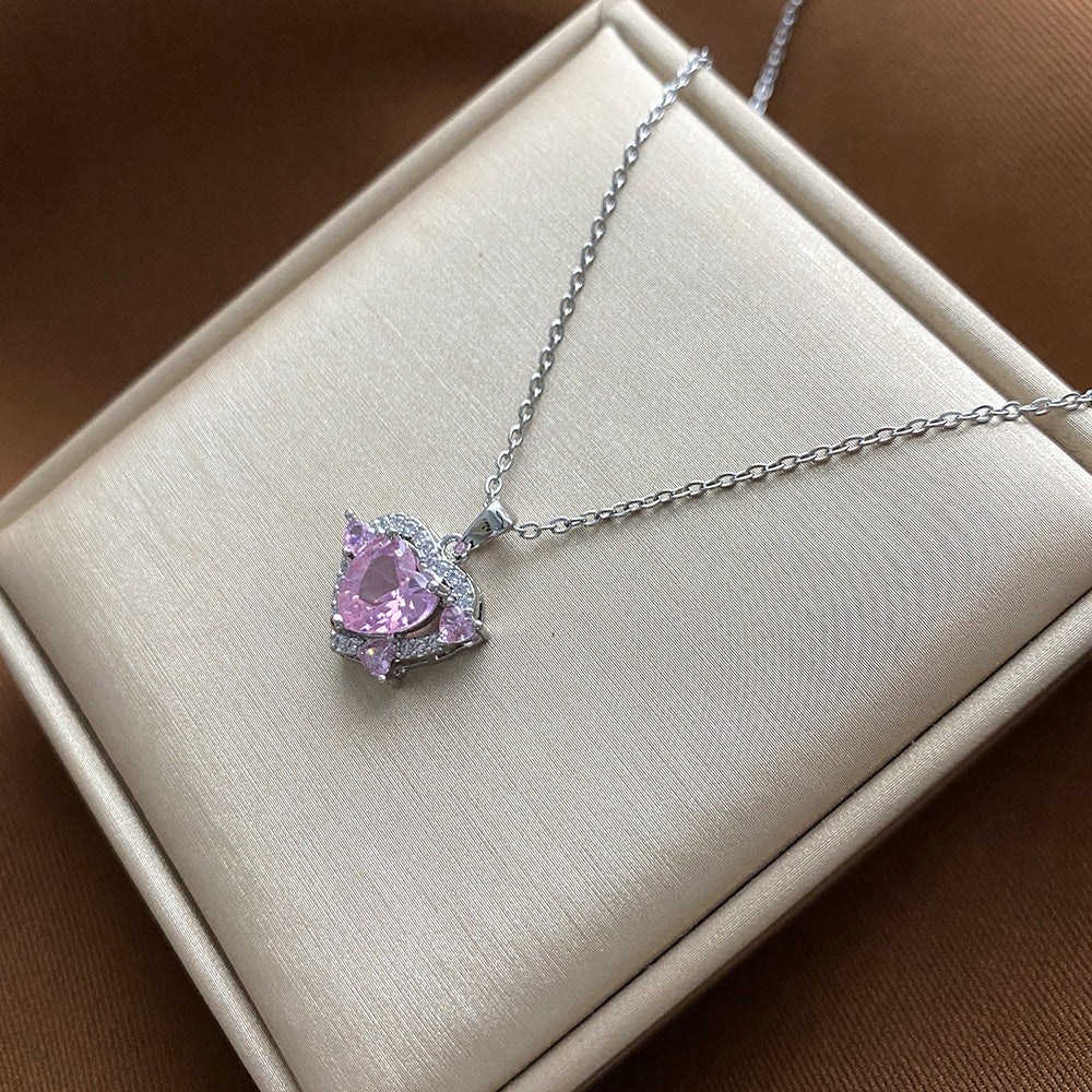Minimalist Floral-Shaped Titanium Steel Pendant Necklace with Plated Finish for Women and Men, O-Chain Locket Style Jewelry