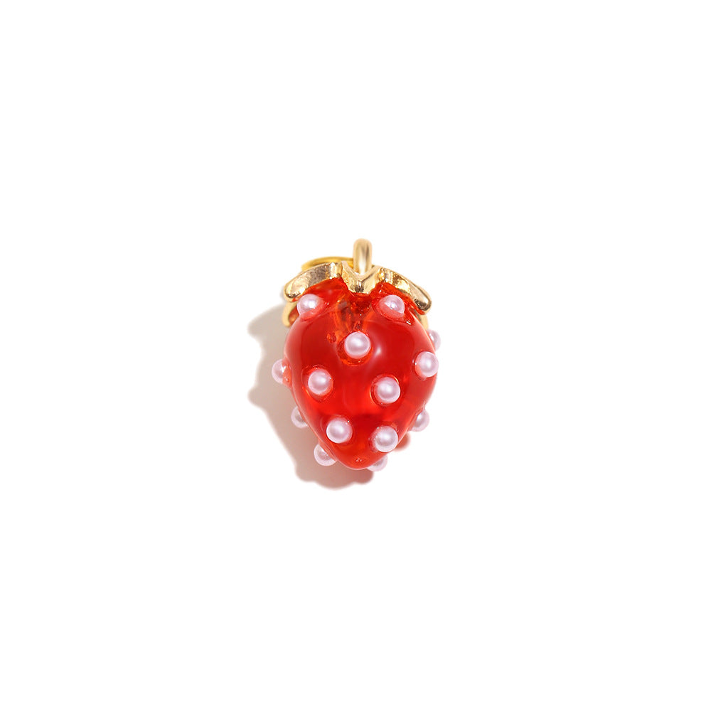 18K Gold Plated Stainless Steel Fruit Charm Bar