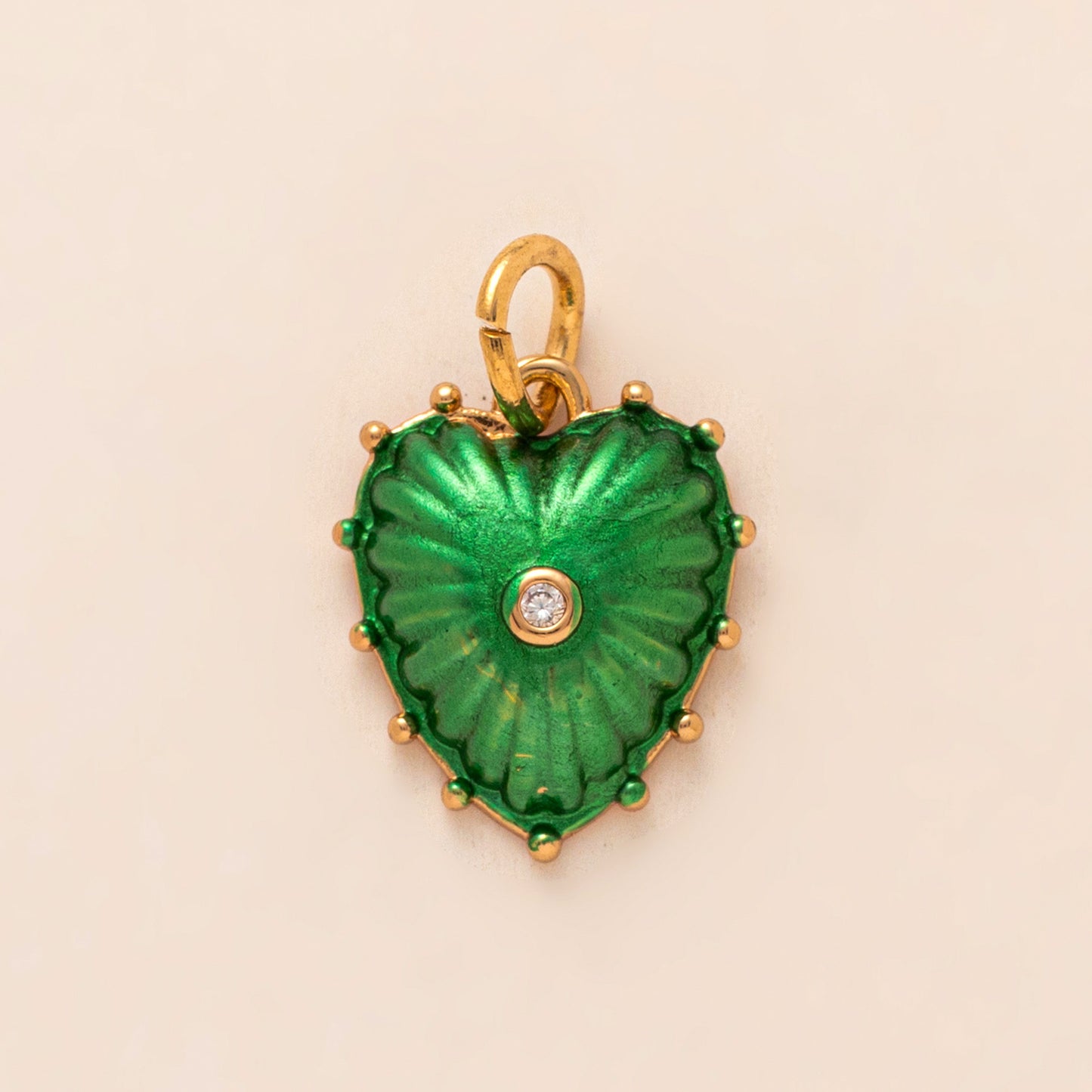 Vintage Heart Brass Plated Charm Bar Cable Chain Pendant