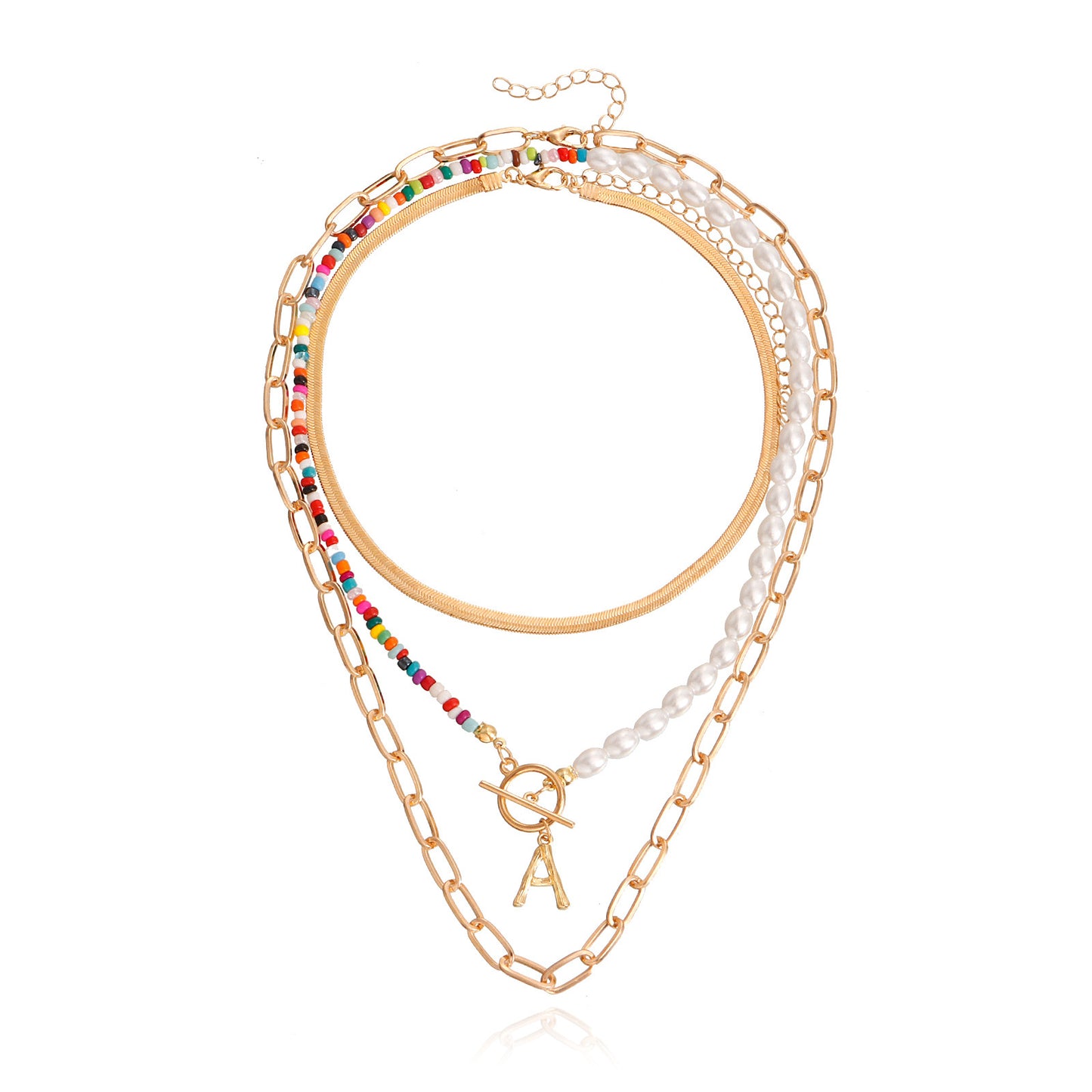 Bohemian Style Geometric Pendant Necklace for Women with Alloy Chain and Electroplated Finish