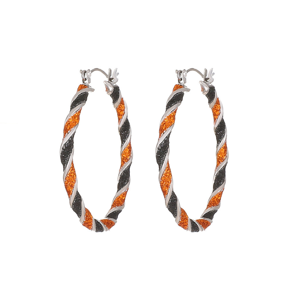 Pendientes de aleación con diseño de calabaza y calavera, estilo punk, chapados en oro, para mujer, temáticos de Halloween