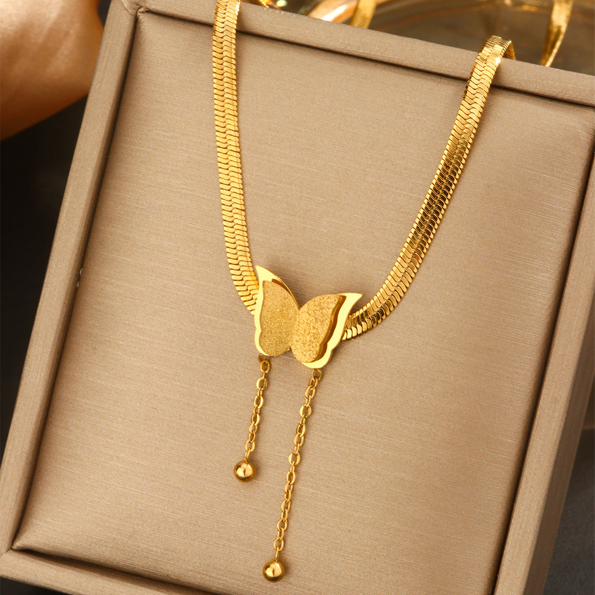 Elegant Titanium Steel Plated Multi-Layer Necklace with Heart Star Floral Geometric and Letter Pendants for Women