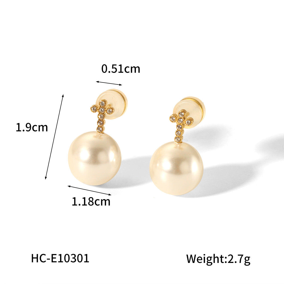 Orecchini a perno da donna in acciaio inossidabile a forma di cuore e fiocco in stile francese retrò con dettagli in perle e intarsi in strass