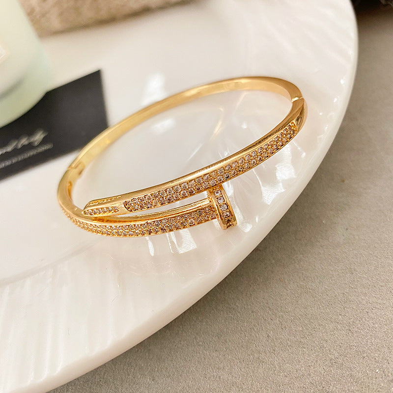 Oval Geometric Plated Titanium Steel Bracelet