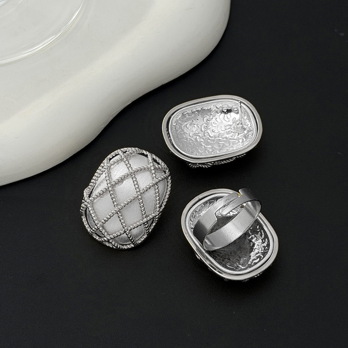 Elegant Geometric Oval Plated Zinc Alloy Earrings for Women