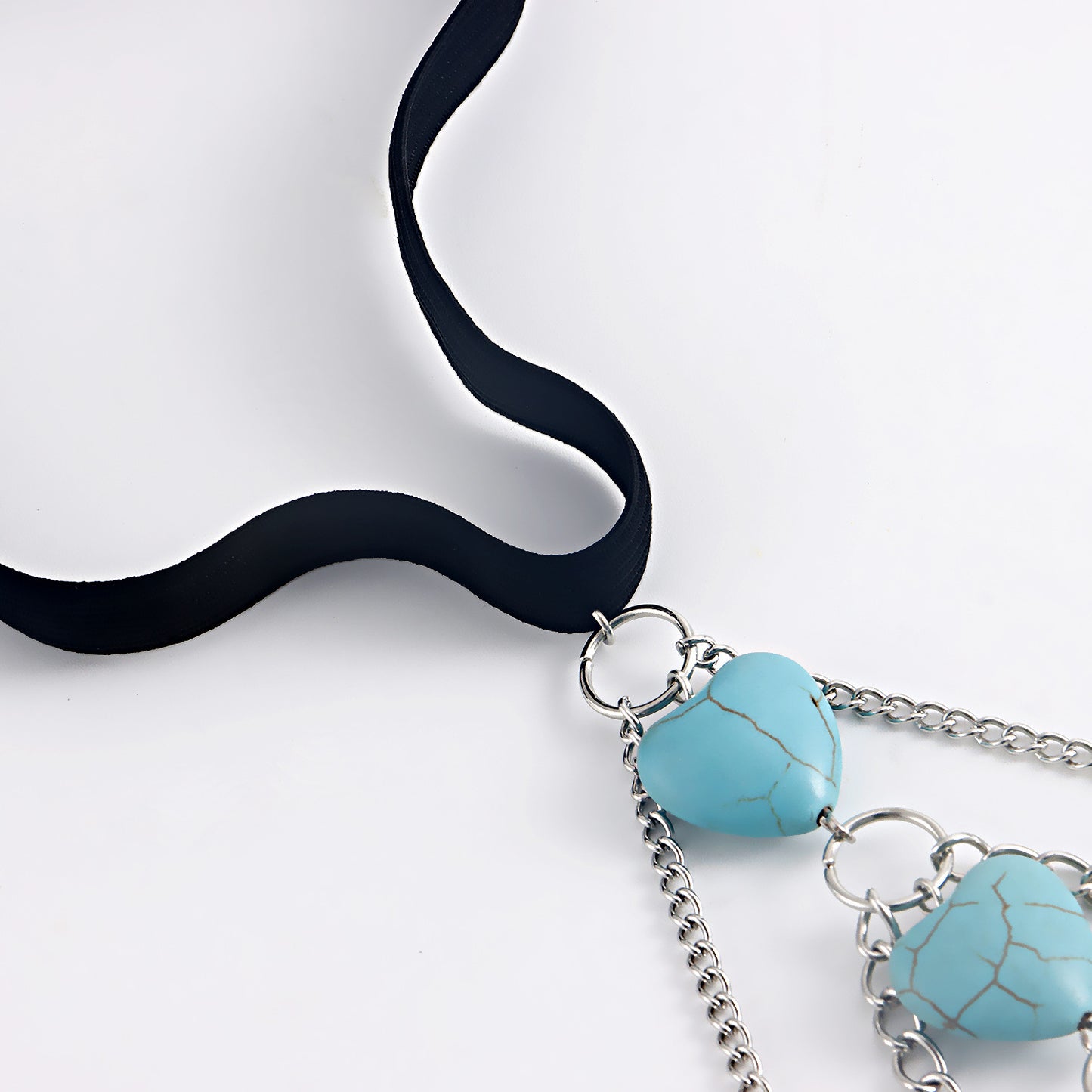 Geometric Style Alloy Leg Chain for Women with Turquoise Accent Beads Adjustable Ankle Bracelet for Beach Vacation