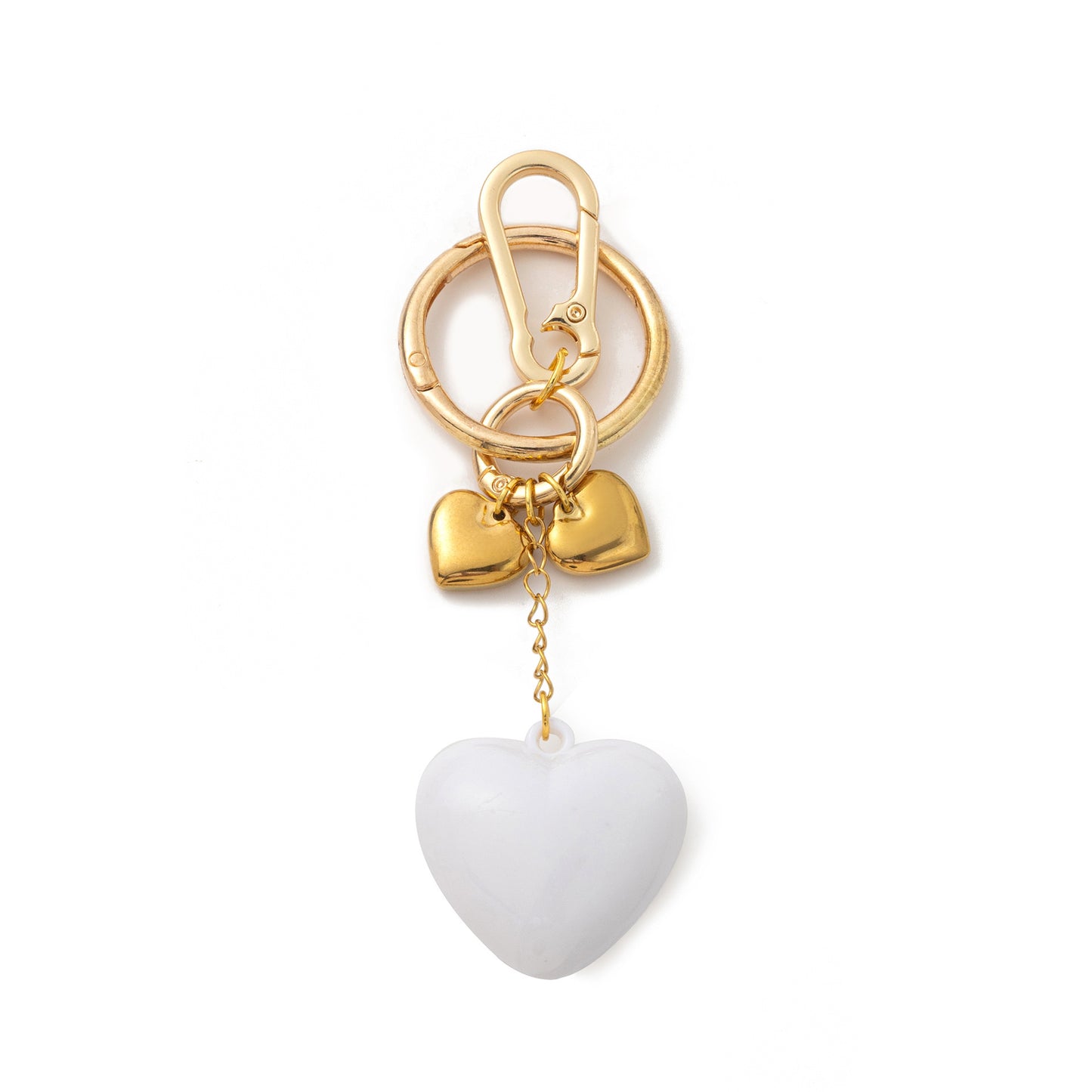 Minimalist Floral Plated Alloy Charm Bar Keychain for Women