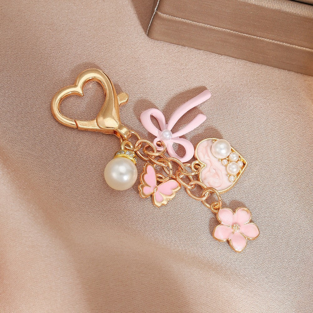 Sweet Minimalist Geometric Star Moon Zinc Alloy Keychain Bag Charm