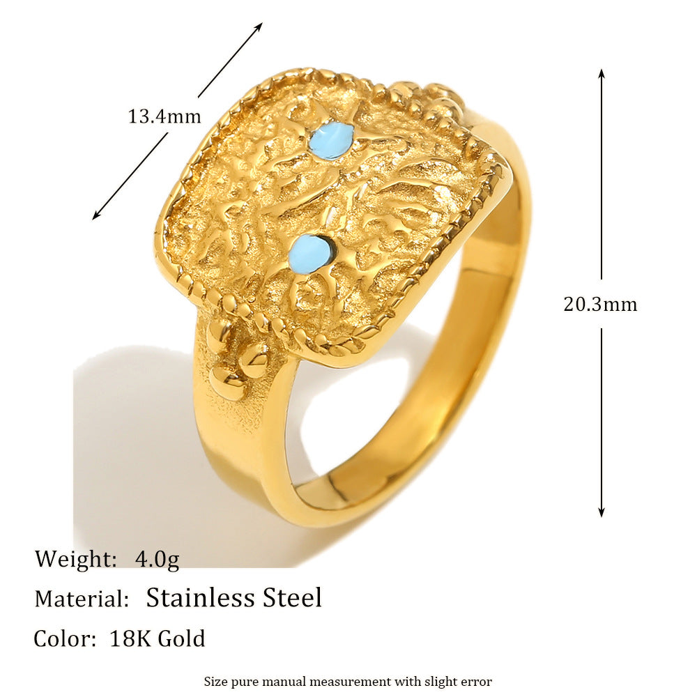 Collana con Pendente Minimalista Geometrico a Stella e Sole in Acciaio Inossidabile con Placcatura in Oro 18K e Dettagli in Smalto per Donna