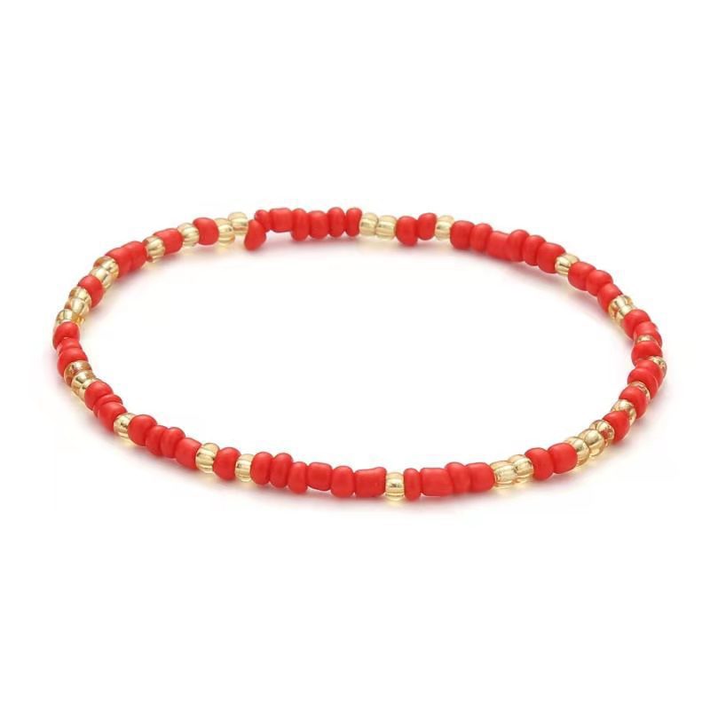 Bohemian Handmade Seed Bead Anklet for Women Beach Jewelry