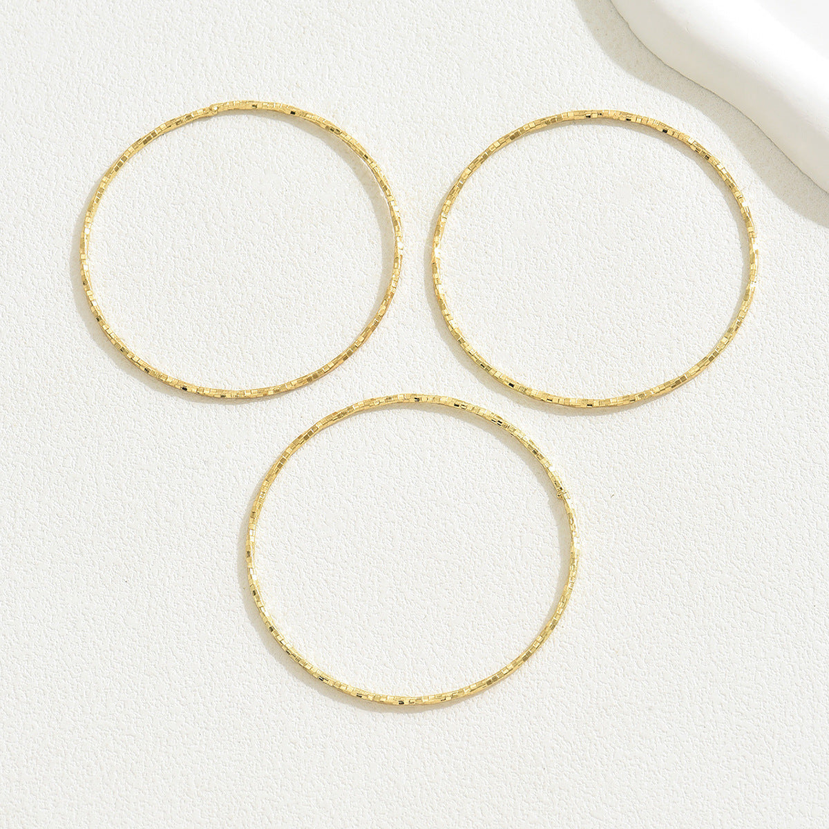 Pulsera de Brazalete Redondo Geométrico Multicapa de Aleación Chapada en Oro de 18K Estilo OL de Moda para Mujer