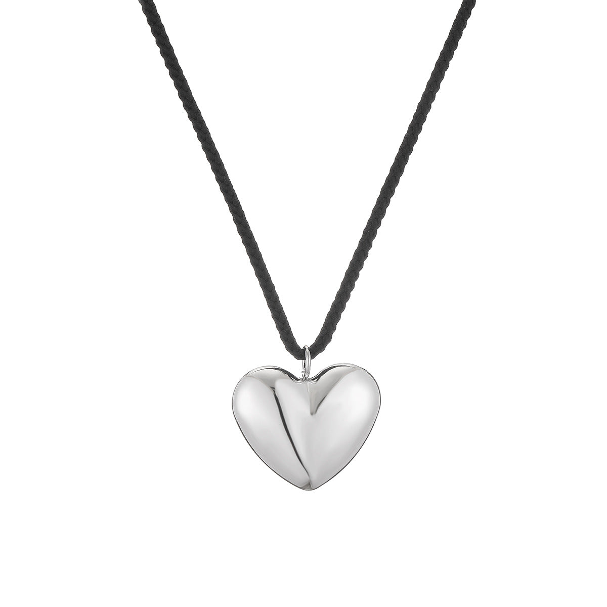 Minimalist 18K Gold Plated Titanium Steel Heart Pendant Necklace for Women