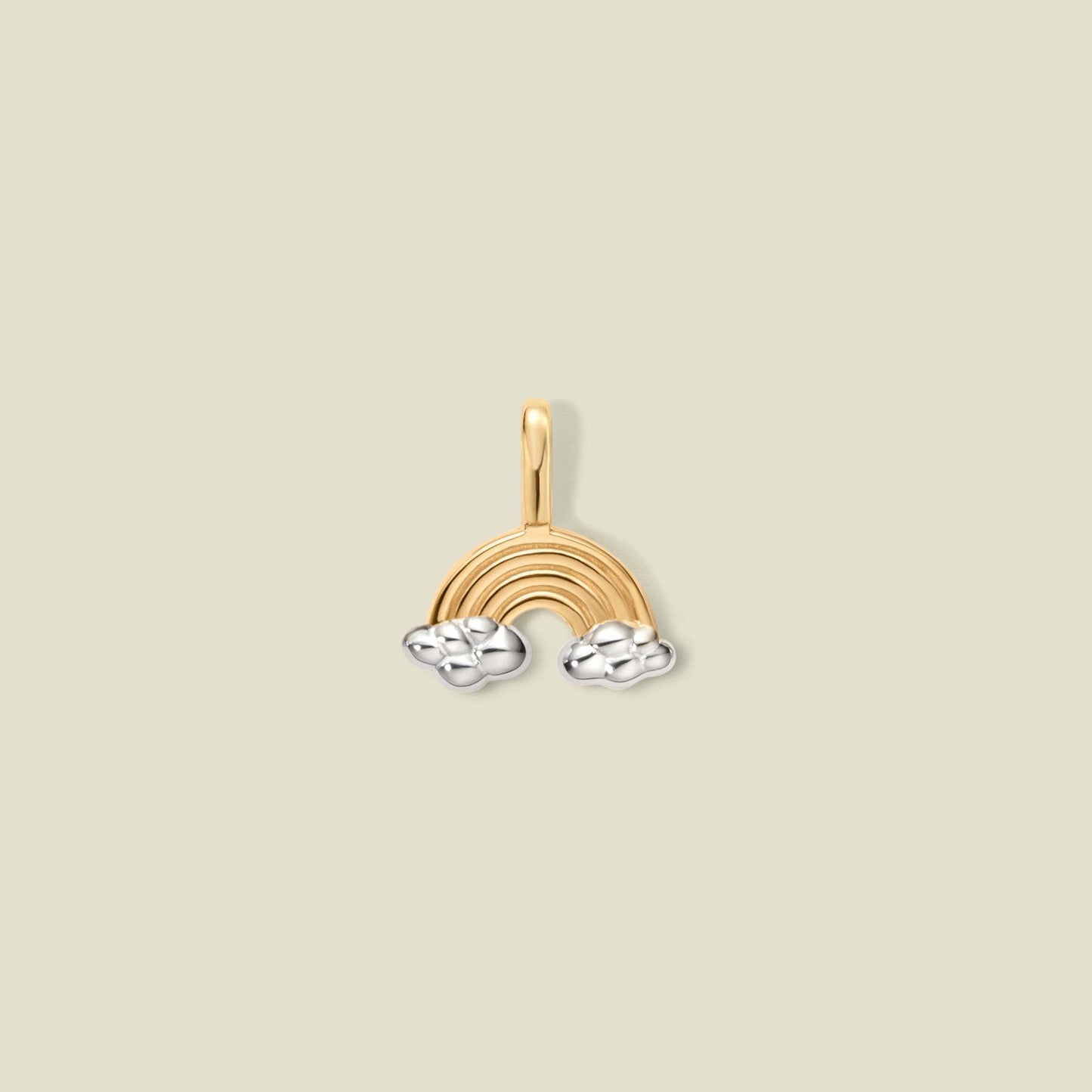 Ciondolo barretta minimalista con cuore geometrico placcato oro in ottone e strass
