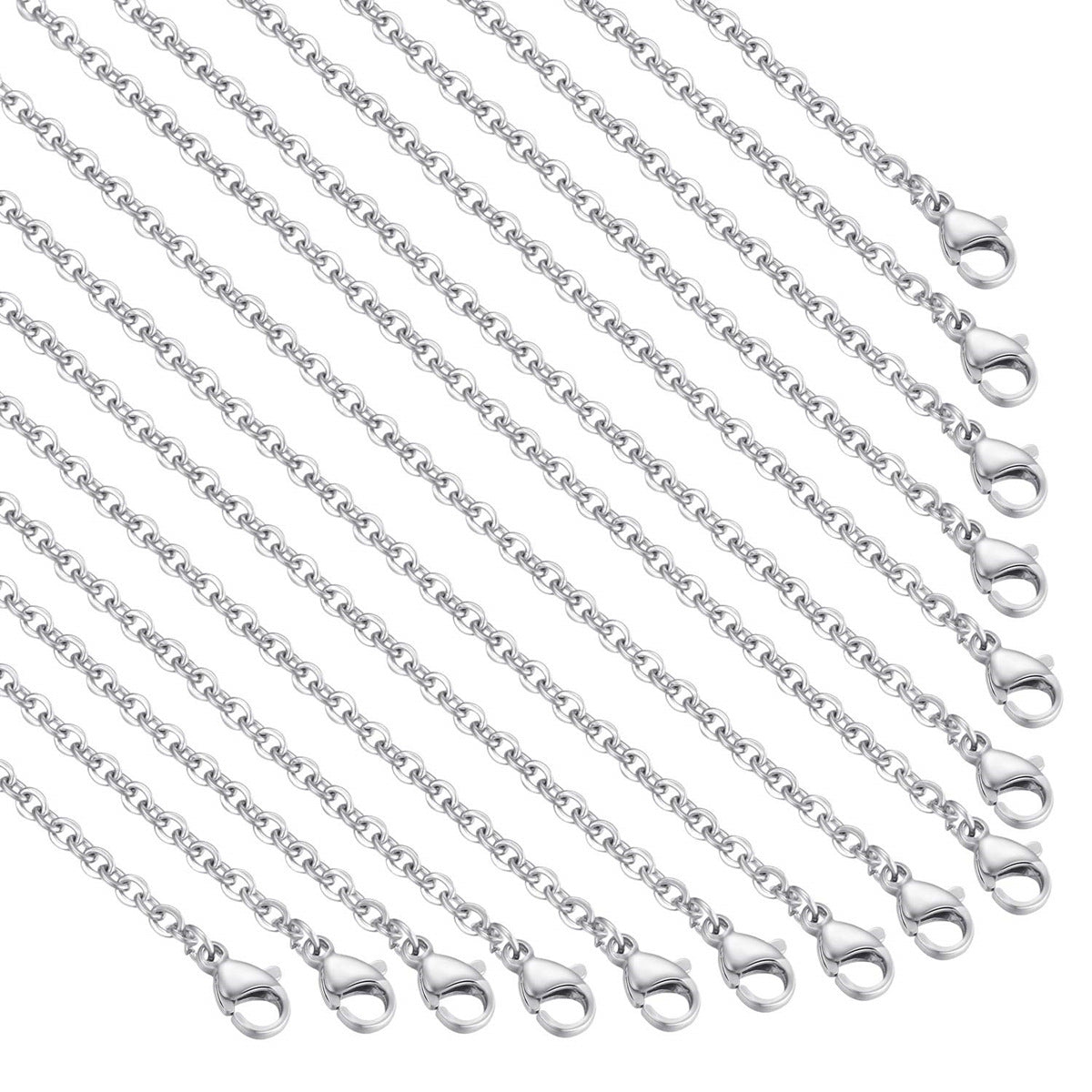 Collana minimalista in acciaio inossidabile placcato oro con catena a cavo e barra portaciondoli unisex fai da te