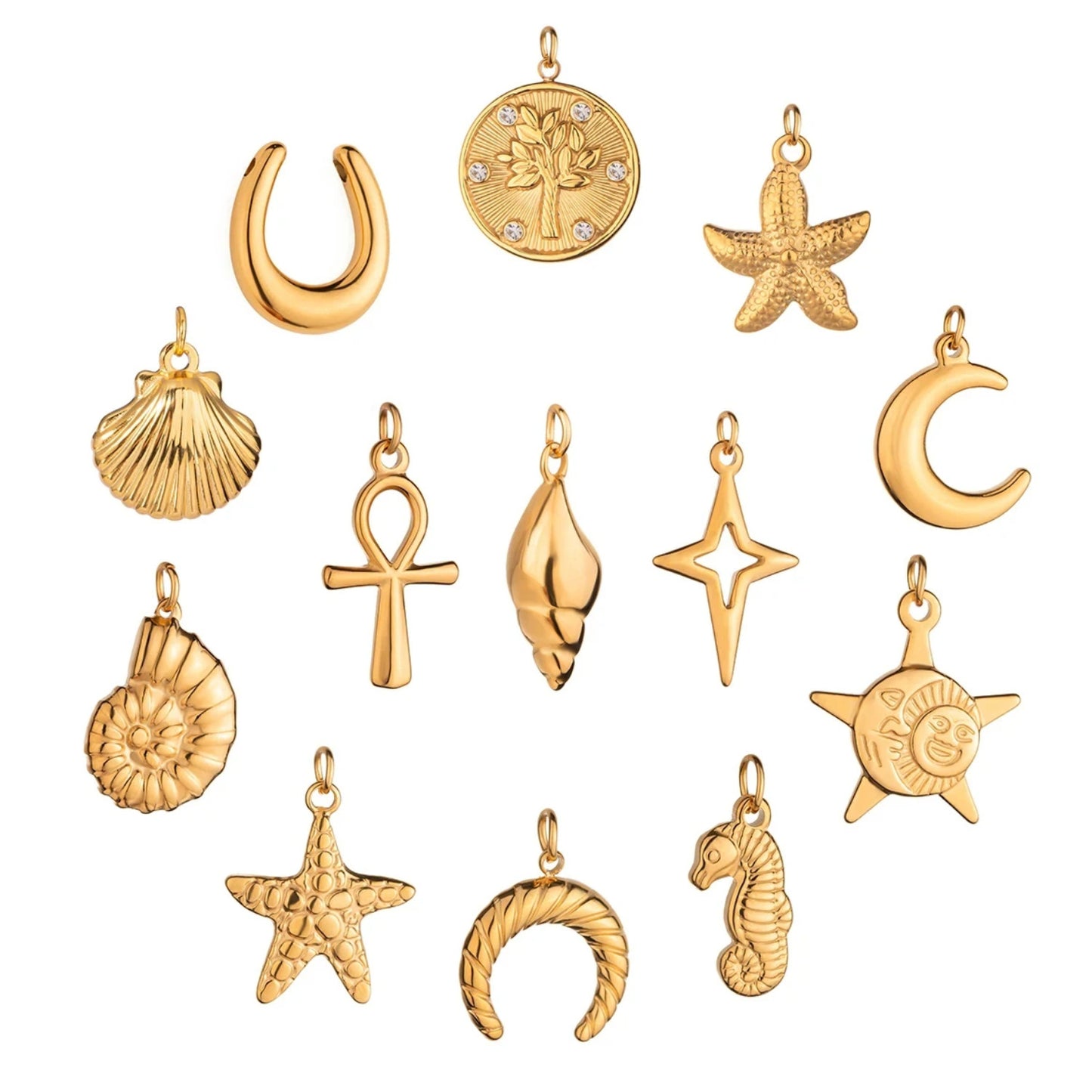 Minimalist Gold Plated Titanium Steel Star Necklace with Stainless Steel Pendant