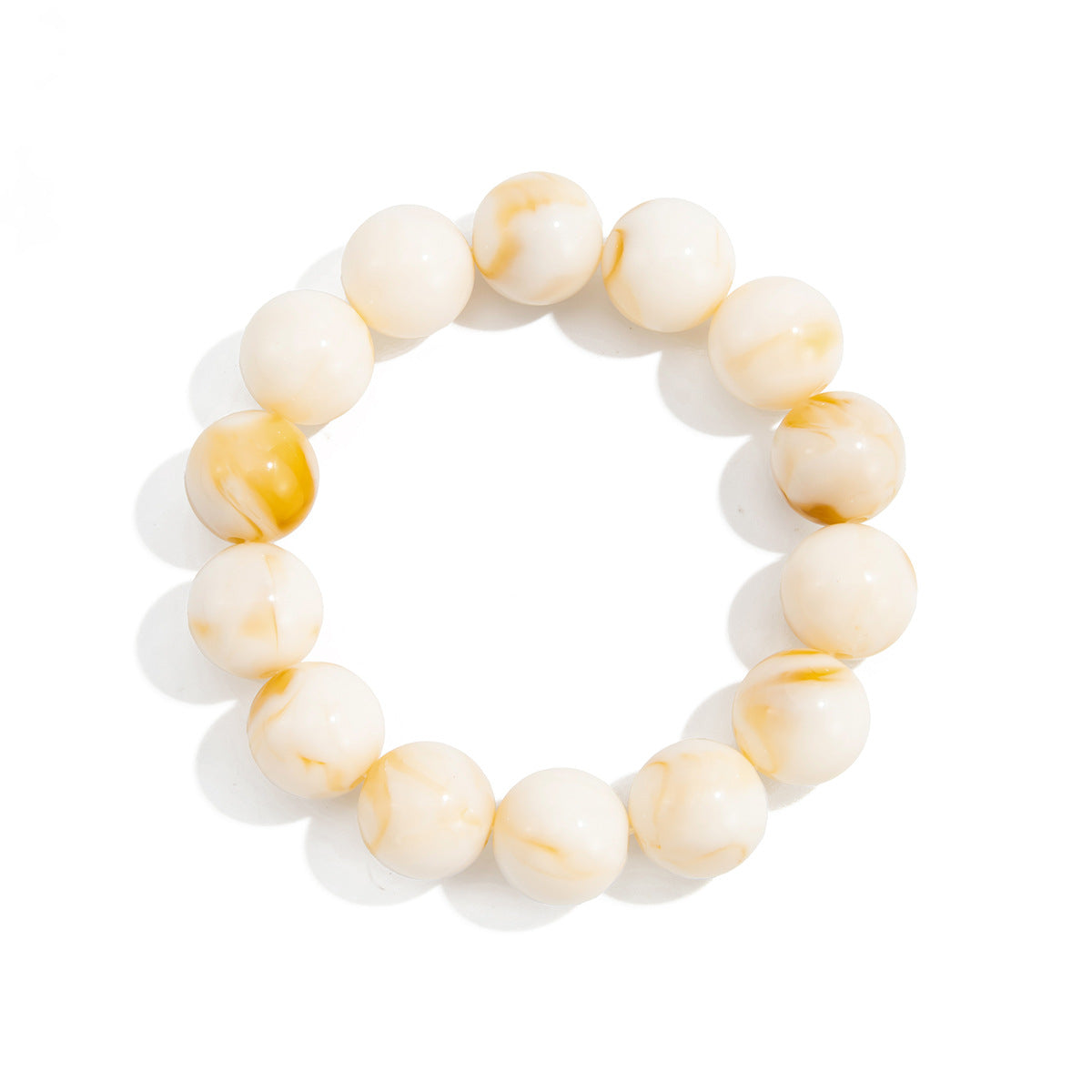 Gradient Geometric Acrylic Beaded Stretch Bracelet