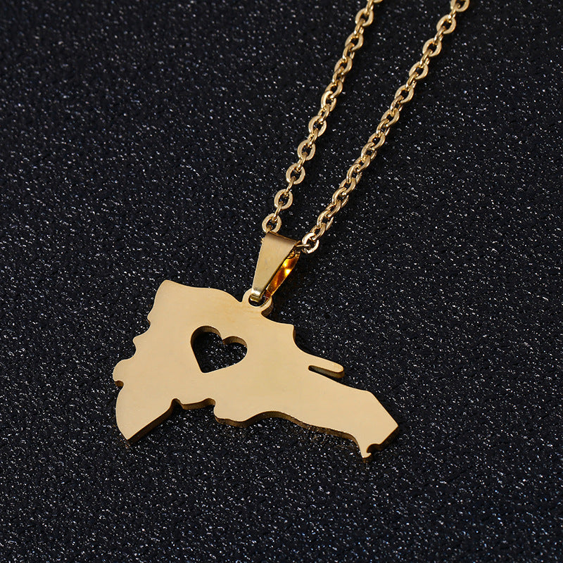 Collar de estilo vintage con colgante geométrico esmaltado para hombre y mujer, de acero inoxidable y titanio, cadena en O, accesorio de moda