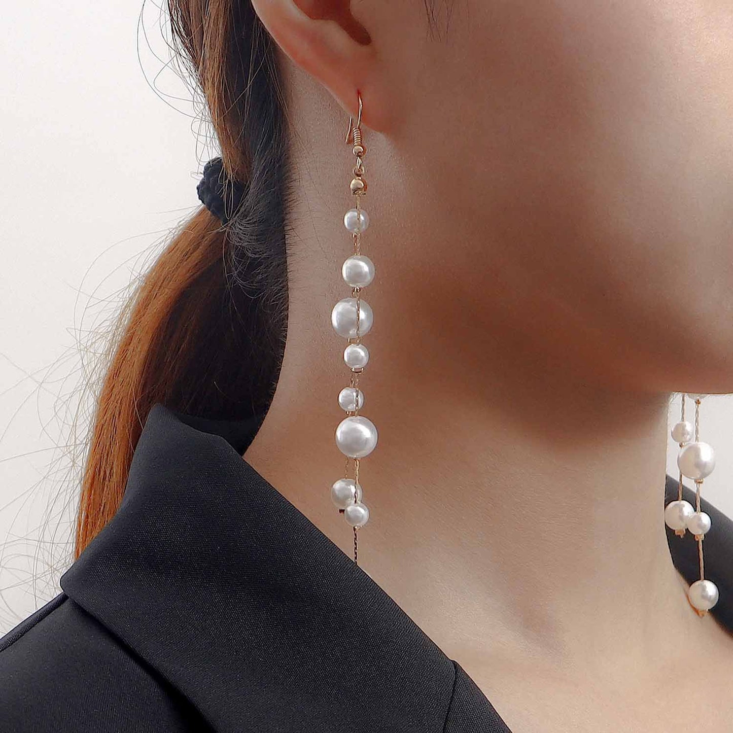 Vintage Geometric Alloy Pendant Earrings with Plated Finish for Women