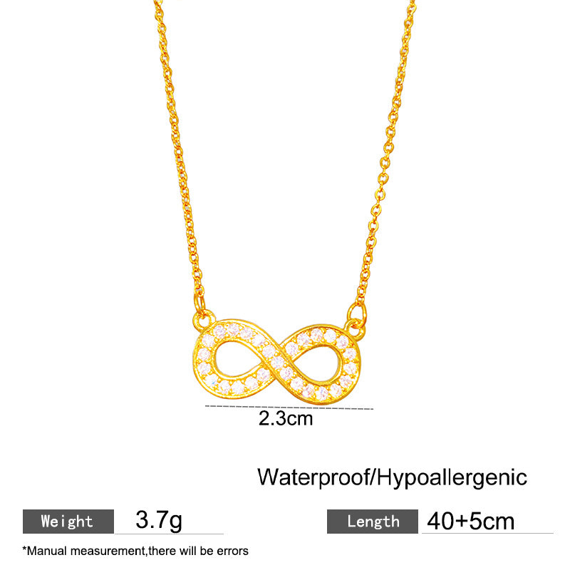 Sweet Minimalist Hollow Bow Titanium Steel Plated Necklace with Brass Pendant Cable Chain Unisex