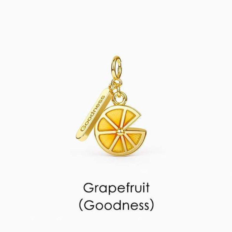 Fashion Geometric Tropical Fruit Pendant Brass Titanium Steel Cubic Zirconia Plated Charm Bar for Unisex