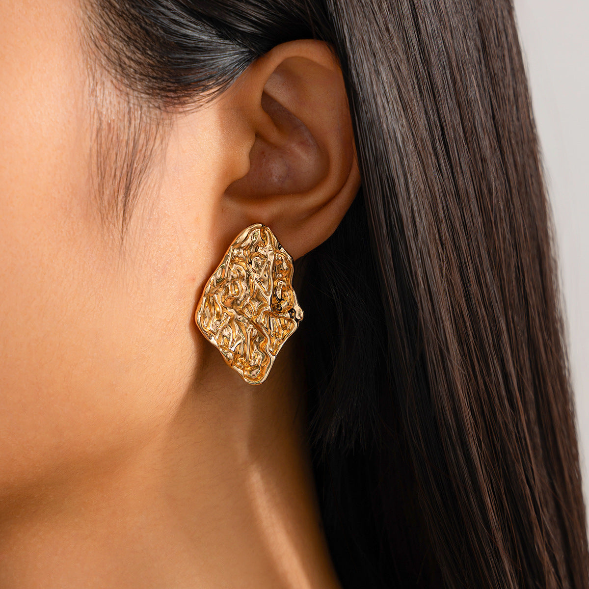 Exaggerated Geometric Zinc Alloy Plated Earrings Set for Women