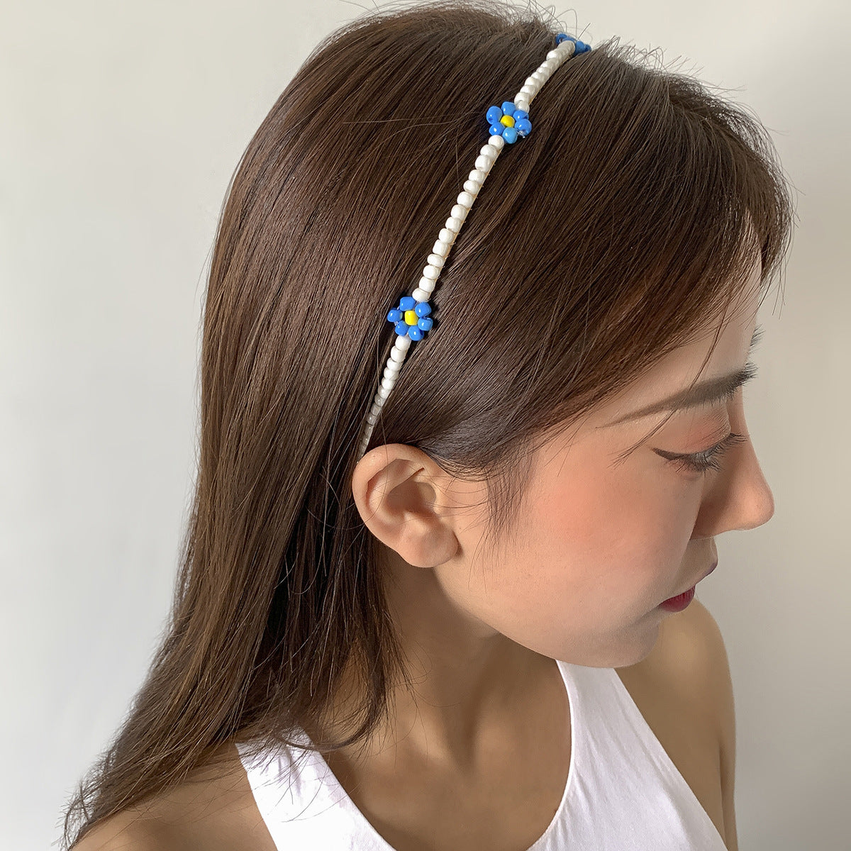 Vintage Woven Daisy Flower Headband for Women