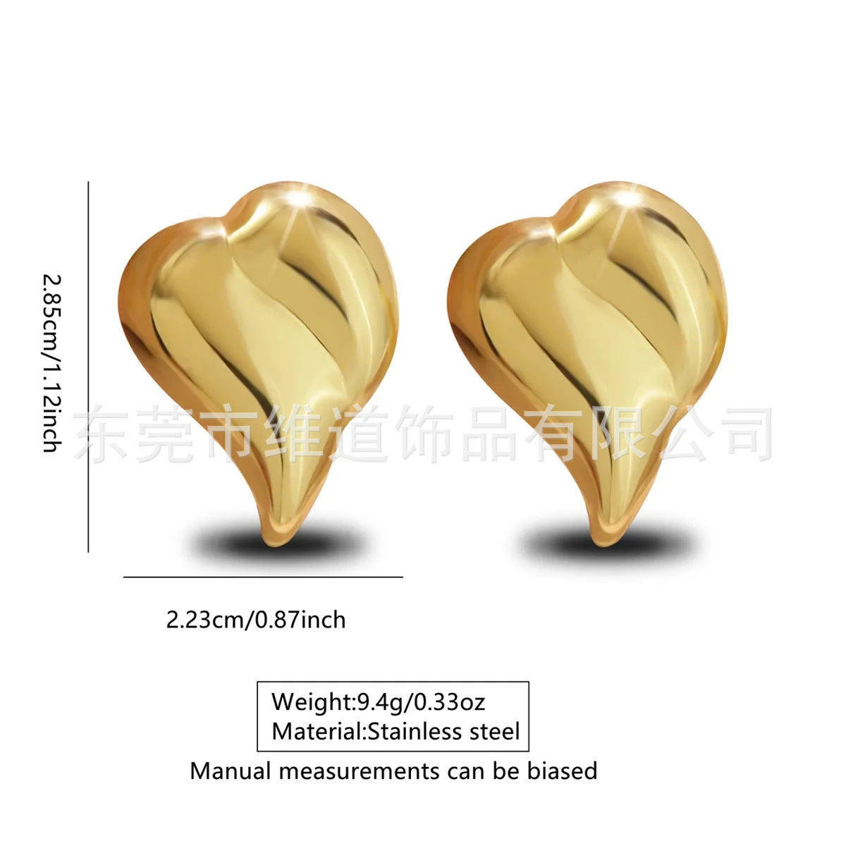 Sweet Floral Heart Teardrop Stainless Steel Earrings