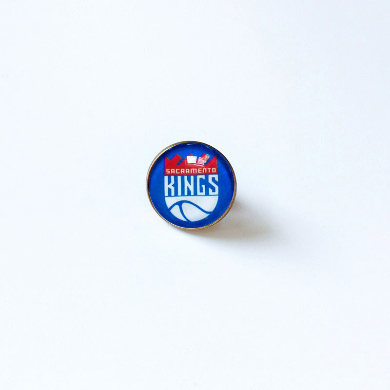 Pin de solapa metálico de equipos de baloncesto retro de la NBA - Insignia con gema vintage - Broche de Kobe Curry - Regalo para fans - Unisex