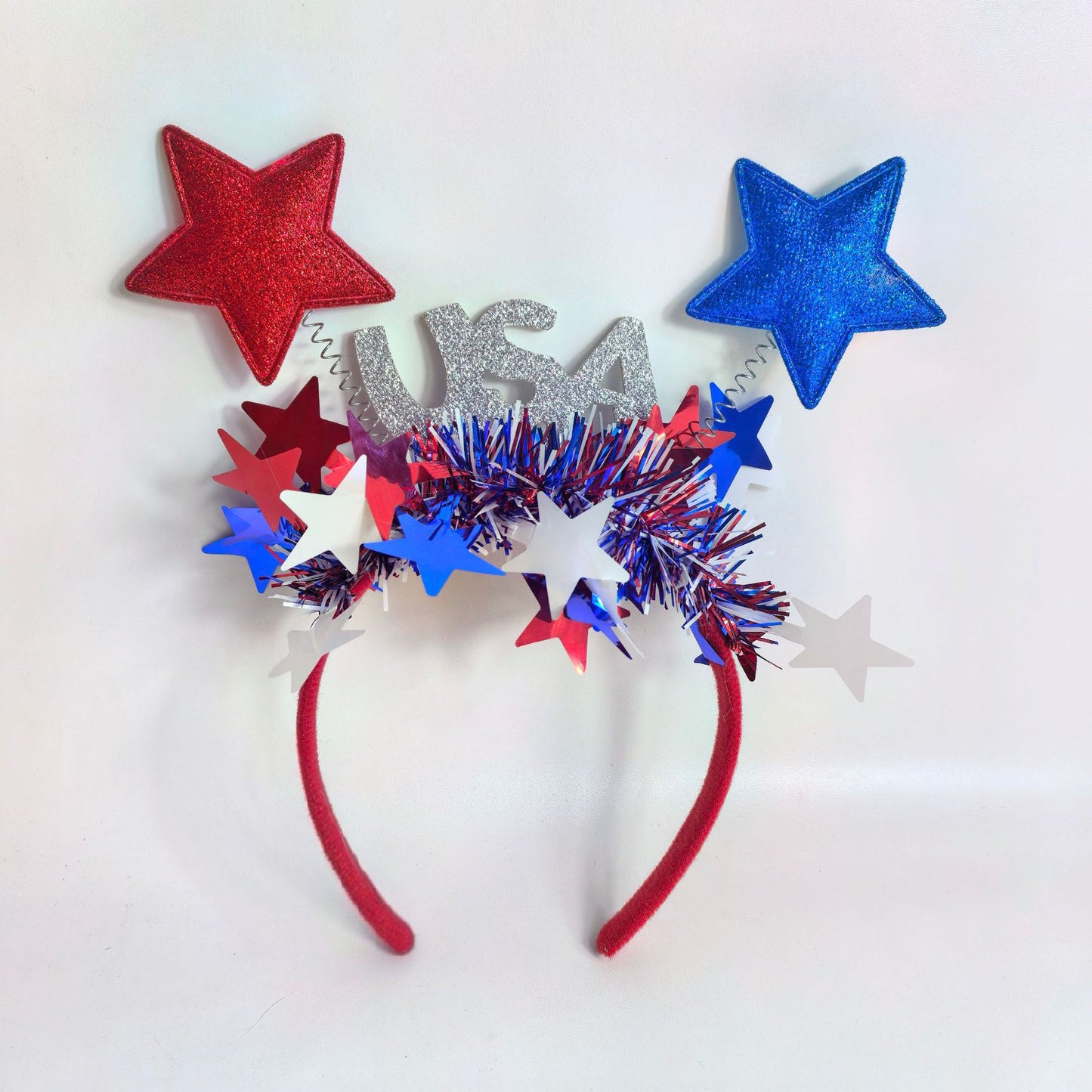 Red White Blue Star Headband for USA Independence Day Party Unisex Hair Accessory