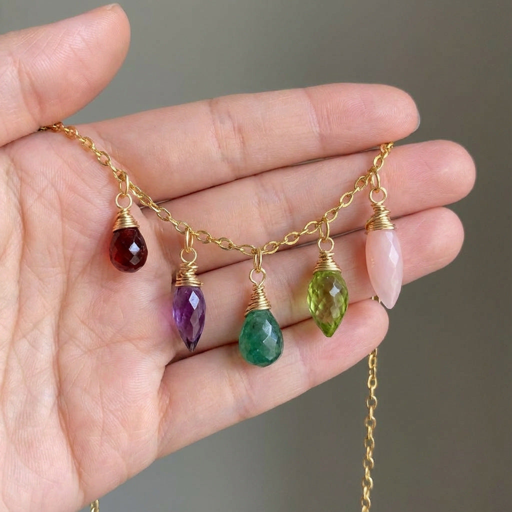 Vintage Geometric Brass Plated Pendant Charm Bar
