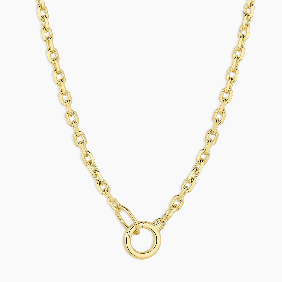 Hip-hop 18K Gold Plated Titanium Steel Necklace for Women