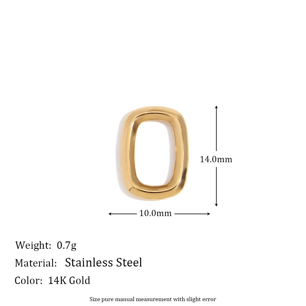 Minimalist Geometric Pendant with 14K Gold Plated Stainless Steel Round Heart Shape and Greek Key Pattern for DIY Jewelry Making