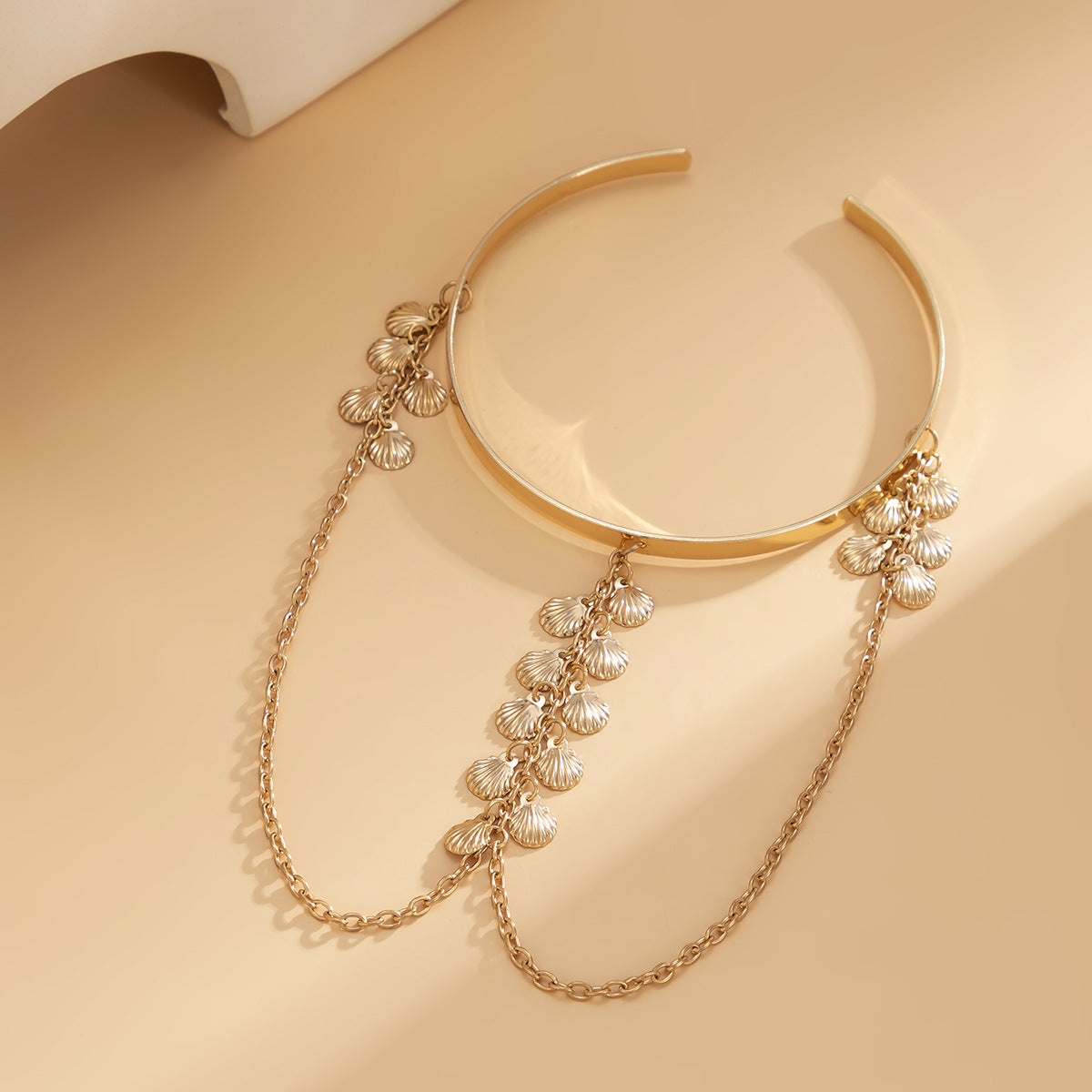 Minimalist Ethnic Star Plated Alloy Arm Cuff Bracelet for Women