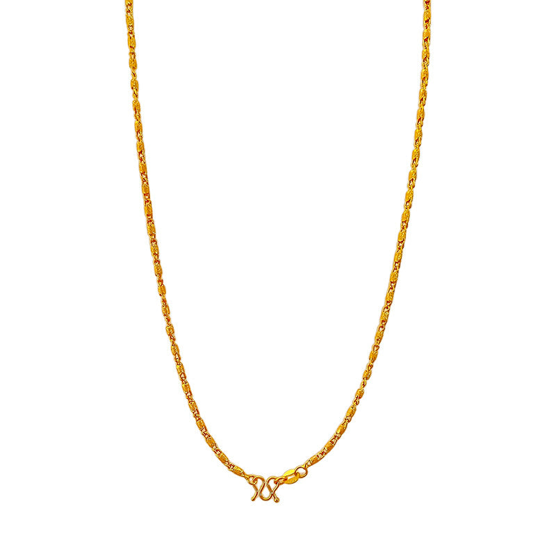 Sporty Casual Gold Plated Titanium Steel Necklace for Unisex