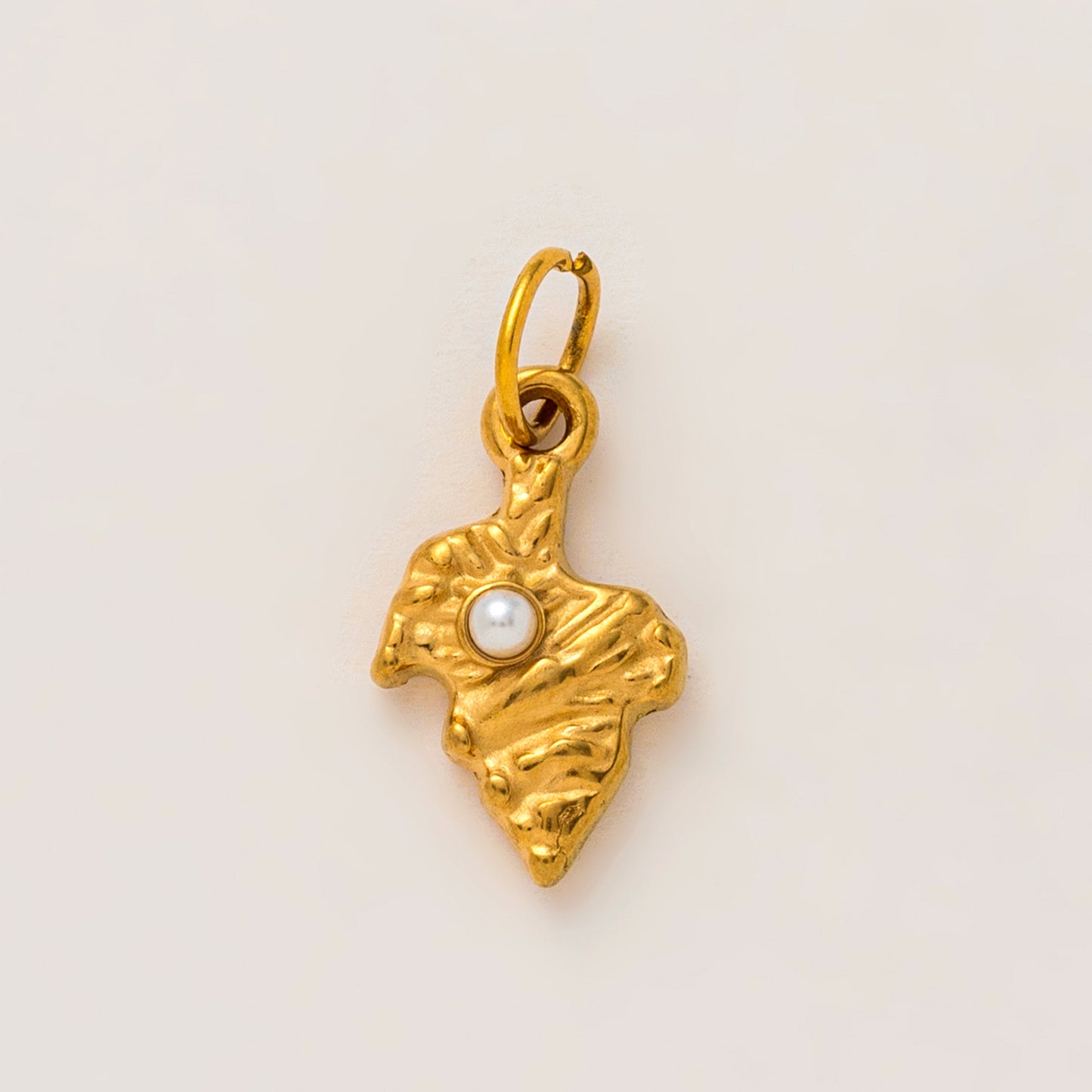 Vintage 18K Gold Plated Stainless Steel Elephant Pendant Charm Bar