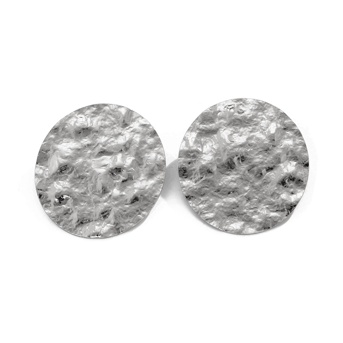 Geometric Round Plated Iron Earrings for Women